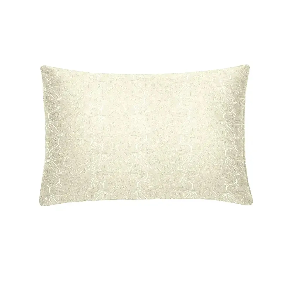 THS Elysian Paisley Single Jacquard Cotton Pillowcase Ivory