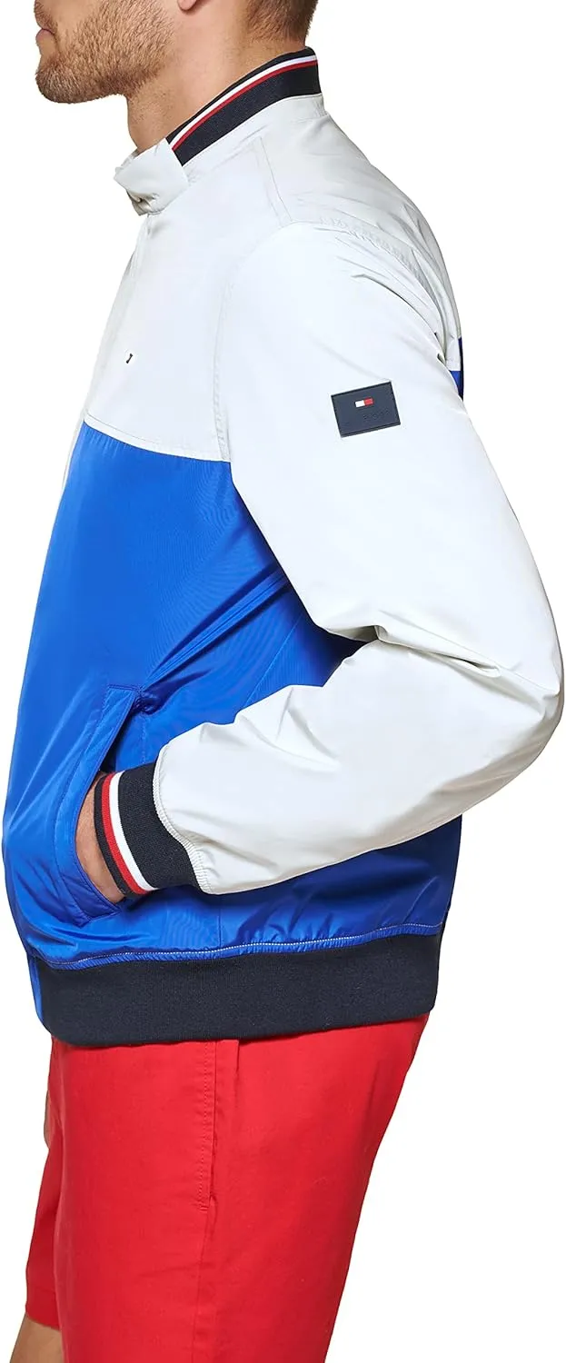 Tommy Hilfiger Mens Lightweight Varsity Rib Knit Bomber Jacket