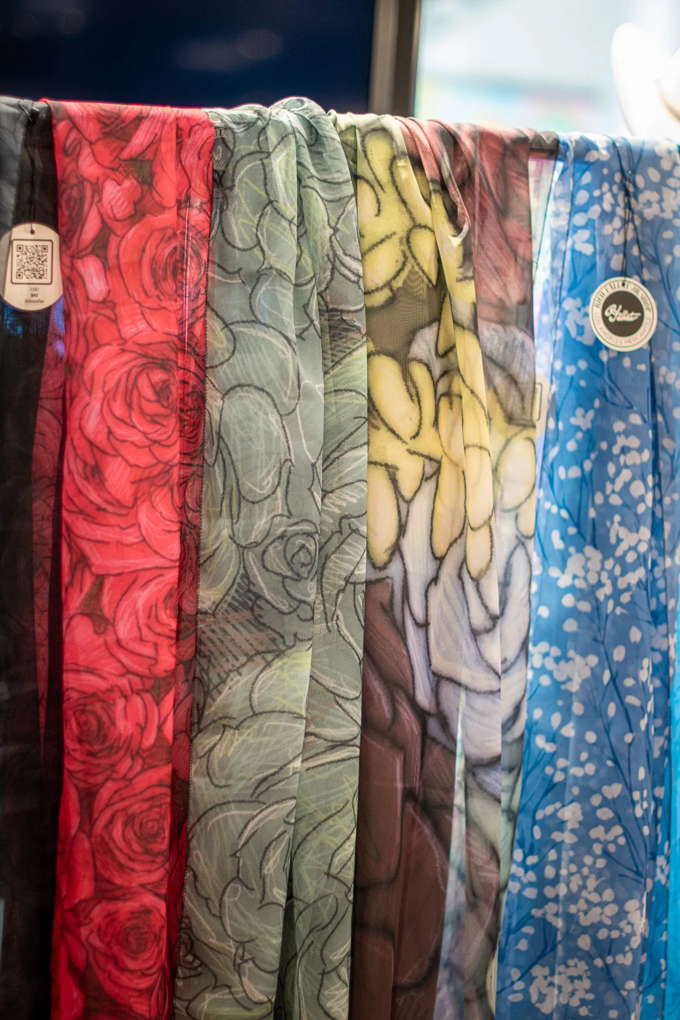 Tropical Hibiscus Plumeria Voile Sarong