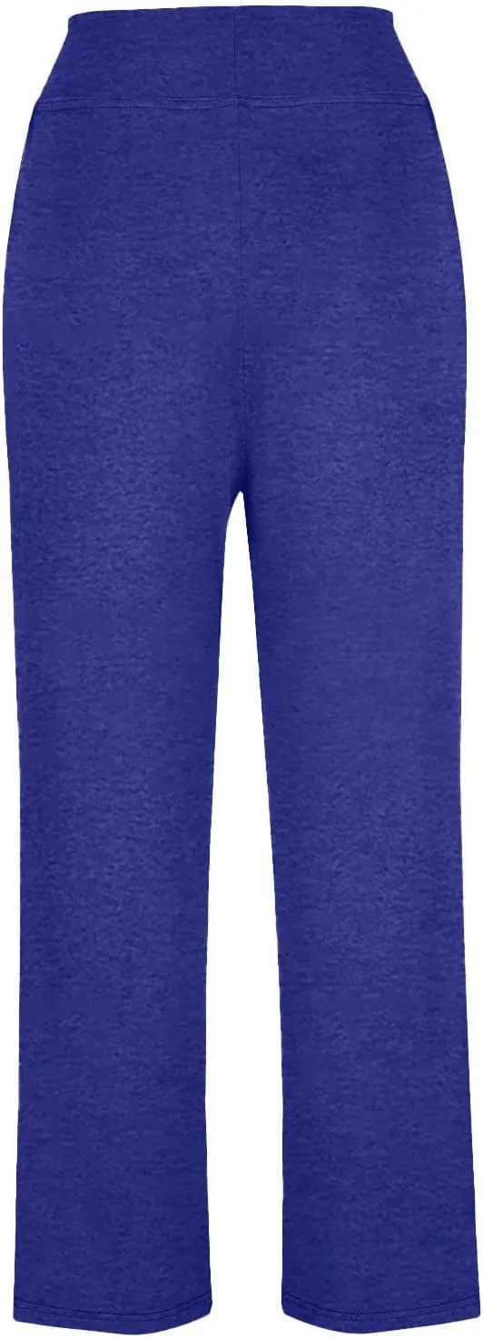Trouser Style Yoga Pants for Women Drawstring High Waisted Straight Leg Yoga Pants Loose Comfy Modal Lounge Pants