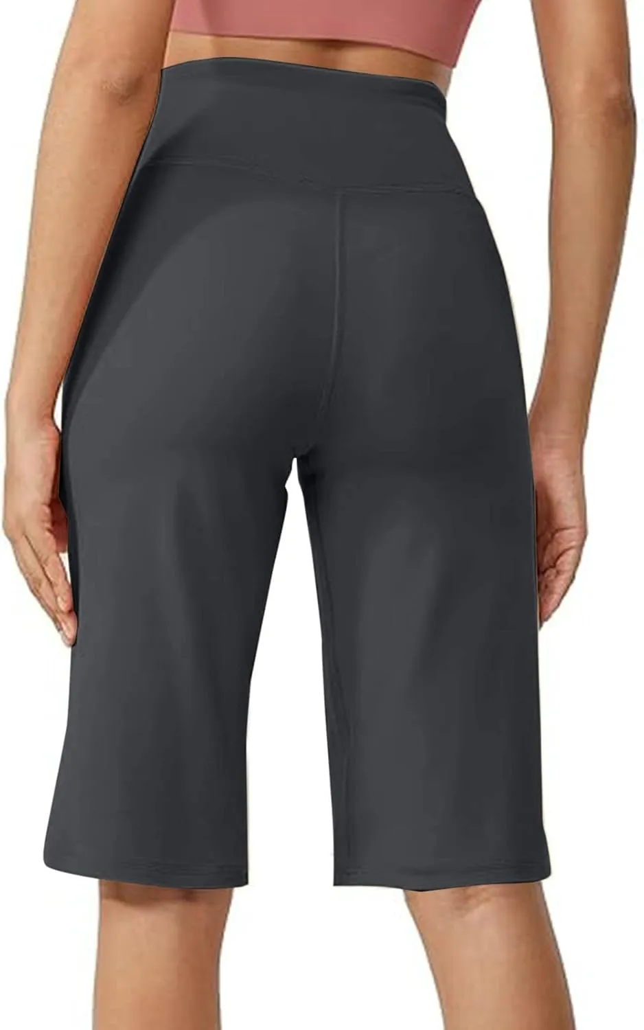 Tummy Control Yoga Capris Women Casual Stretch High Waisted Yoga Leggings Comfy Wide Leg Pants Yoga Capri for Women