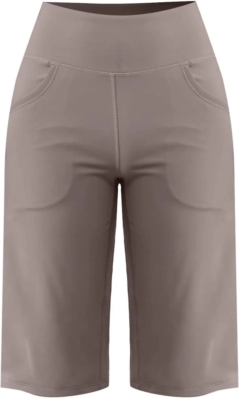 Tummy Control Yoga Capris Women Casual Stretch High Waisted Yoga Leggings Comfy Wide Leg Pants Yoga Capri for Women