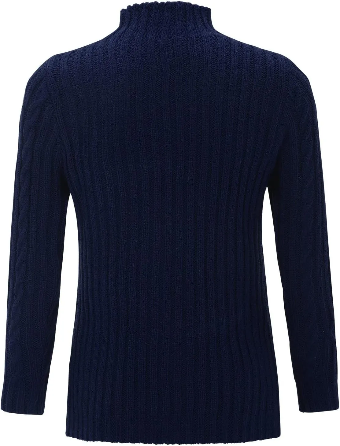 Turtleneck Long Sleeve Shirts Sweater Women's Autumn and Winter Short Pullover Solid Color Loose Sweater Thickened