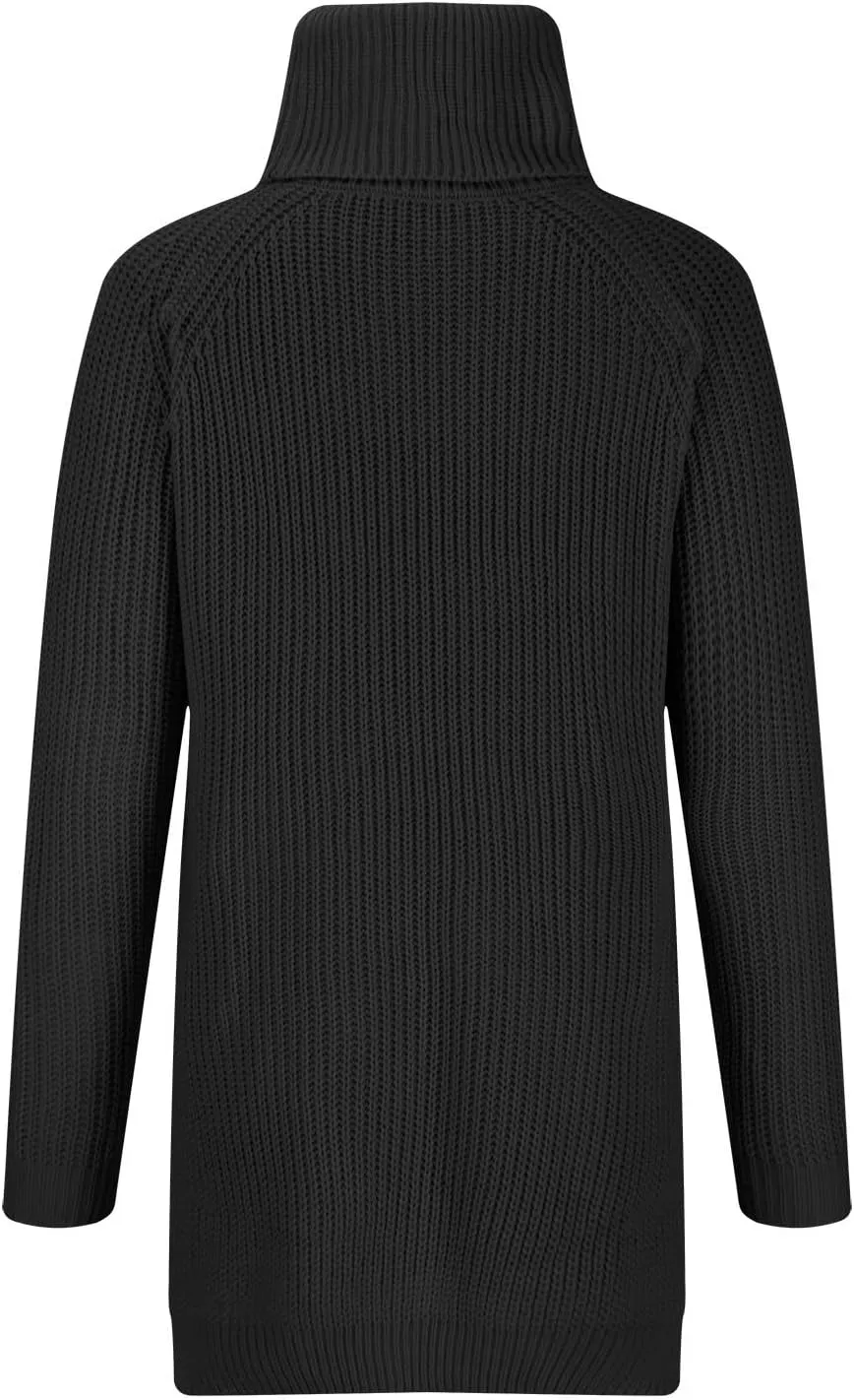 Turtleneck Sweater Women Chunky Knit Sweater Fall Winter Sweaters Cable Weaving Long Sleeve Pullover Thermal Sweater