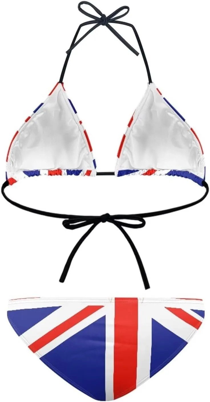Two-Piece Swimsuit for Women High Waisted Bikini Set Triangle Top Bathing Suit Cheeky Brazilian Thongs Bikinis