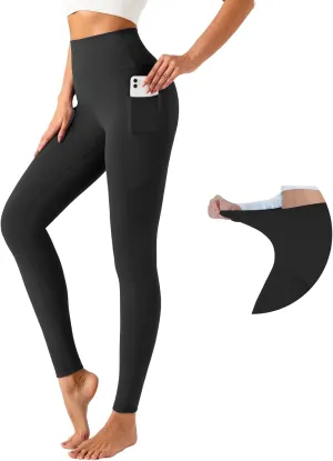 UNACOO Yoga Pants for Women High Waisted Tummy Control Yoga Pants with Pockets Elasticity Yoga Legging