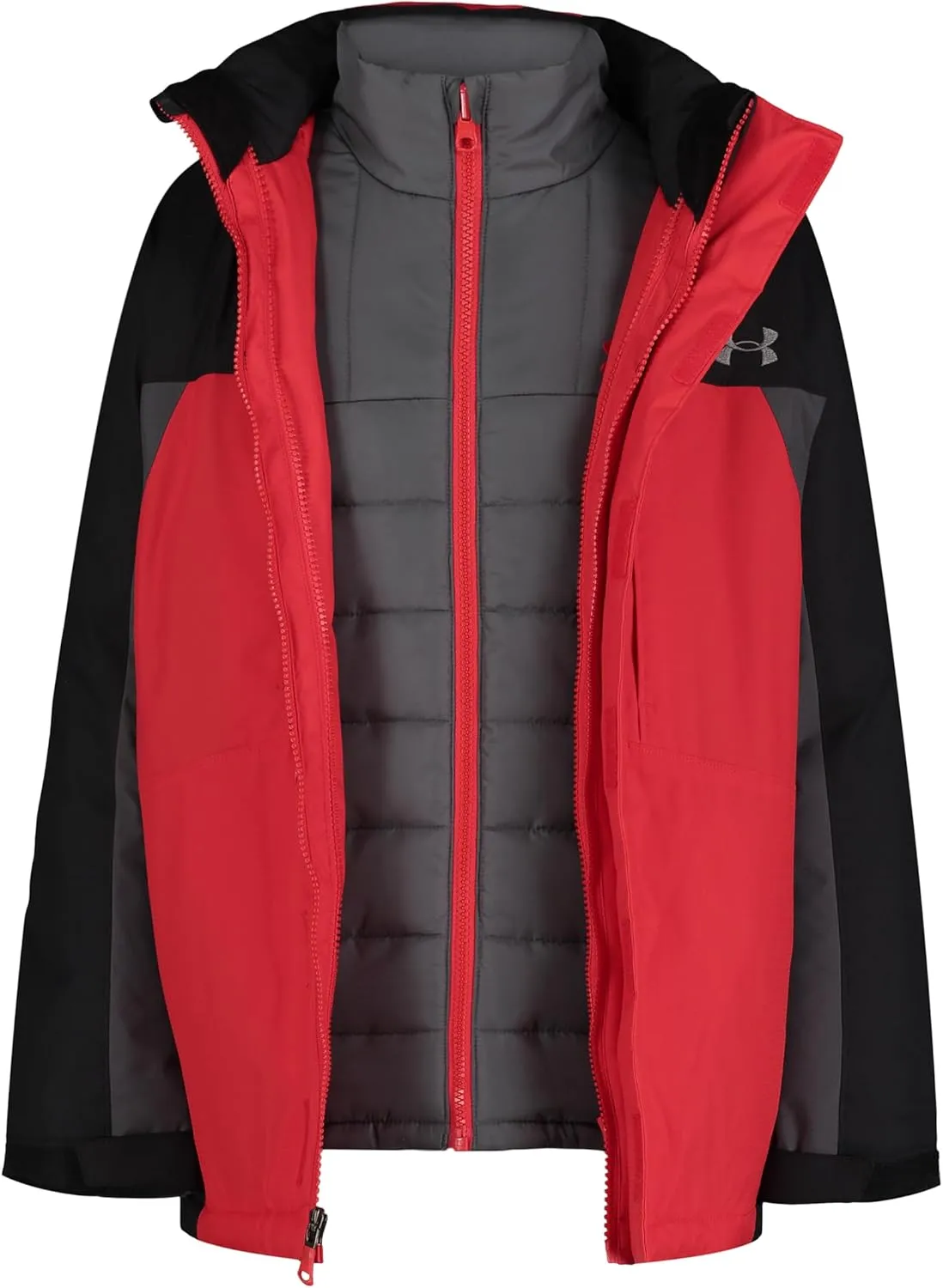 Under Armour Boys' Westward 3-in-1 Jacket, Removable Hood & Liner, Windproof & Water Repellant