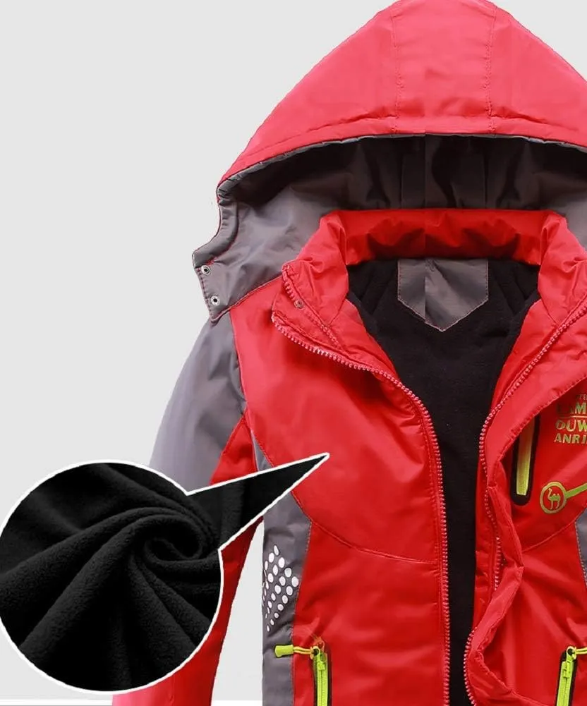 Vinmin Latest Boys Thicken Fleece Hooded Jacket Warm Quilted Coat Outdoor Cool Cute Fashion for Winter Autumn Spring