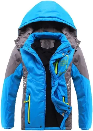 Vinmin Latest Boys Thicken Fleece Hooded Jacket Warm Quilted Coat Outdoor Cool Cute Fashion for Winter Autumn Spring