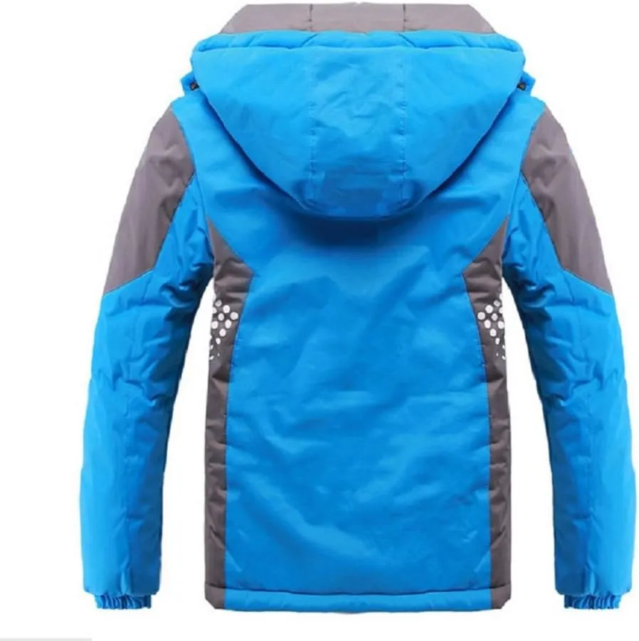 Vinmin Latest Boys Thicken Fleece Hooded Jacket Warm Quilted Coat Outdoor Cool Cute Fashion for Winter Autumn Spring