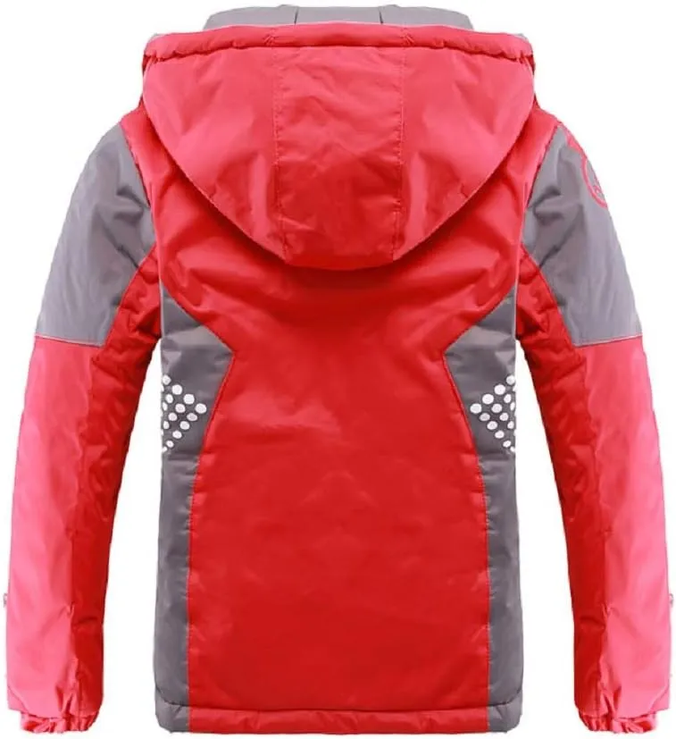 Vinmin Latest Boys Thicken Fleece Hooded Jacket Warm Quilted Coat Outdoor Cool Cute Fashion for Winter Autumn Spring