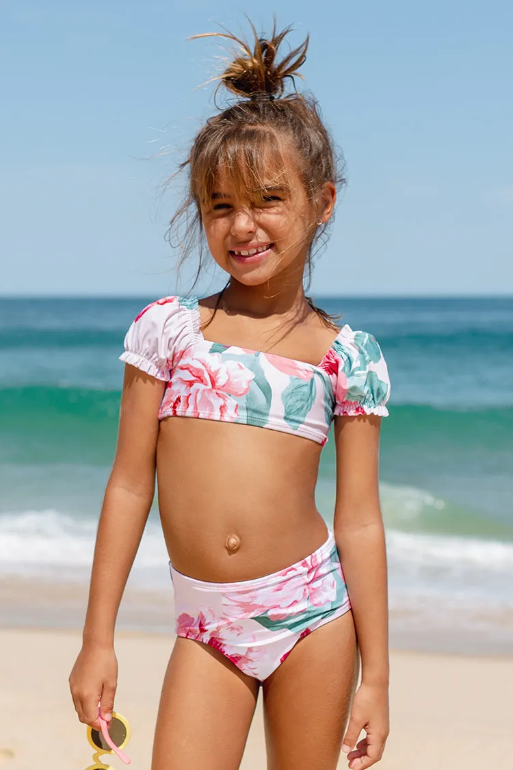 Wild Ronarce Puff Sleeve Girls Bikini Set