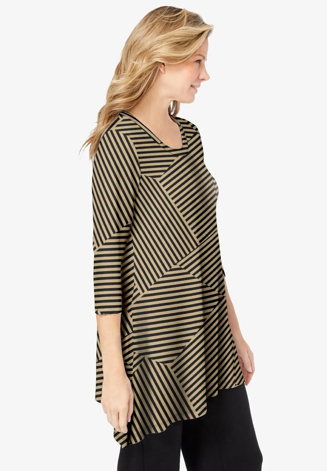 Woman Within Plus Size The High-Low Hem Tunic