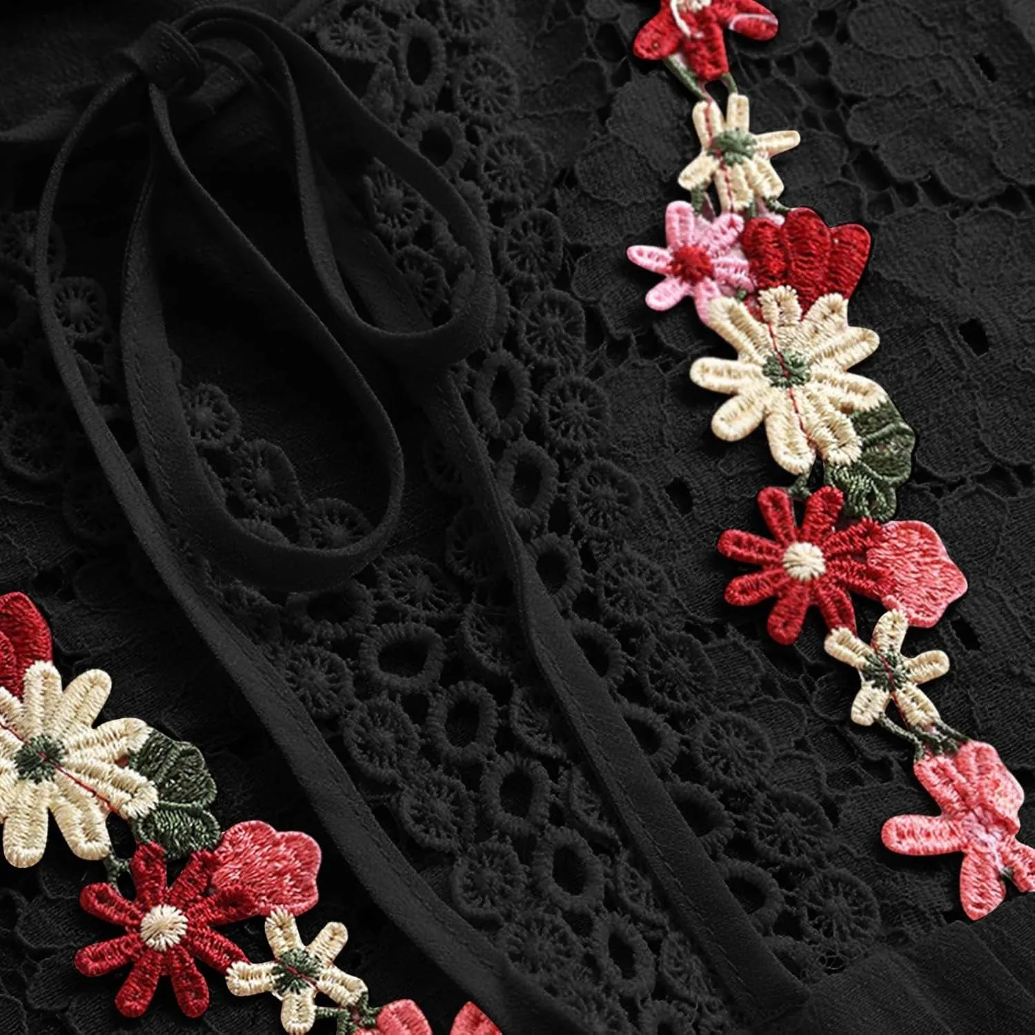 Women 2024 Embroidered Boho Tops Cotton Linen Peasant Blouses Long Sleeve Tunic Shirts Loose Fit Boho Trendy Clothes