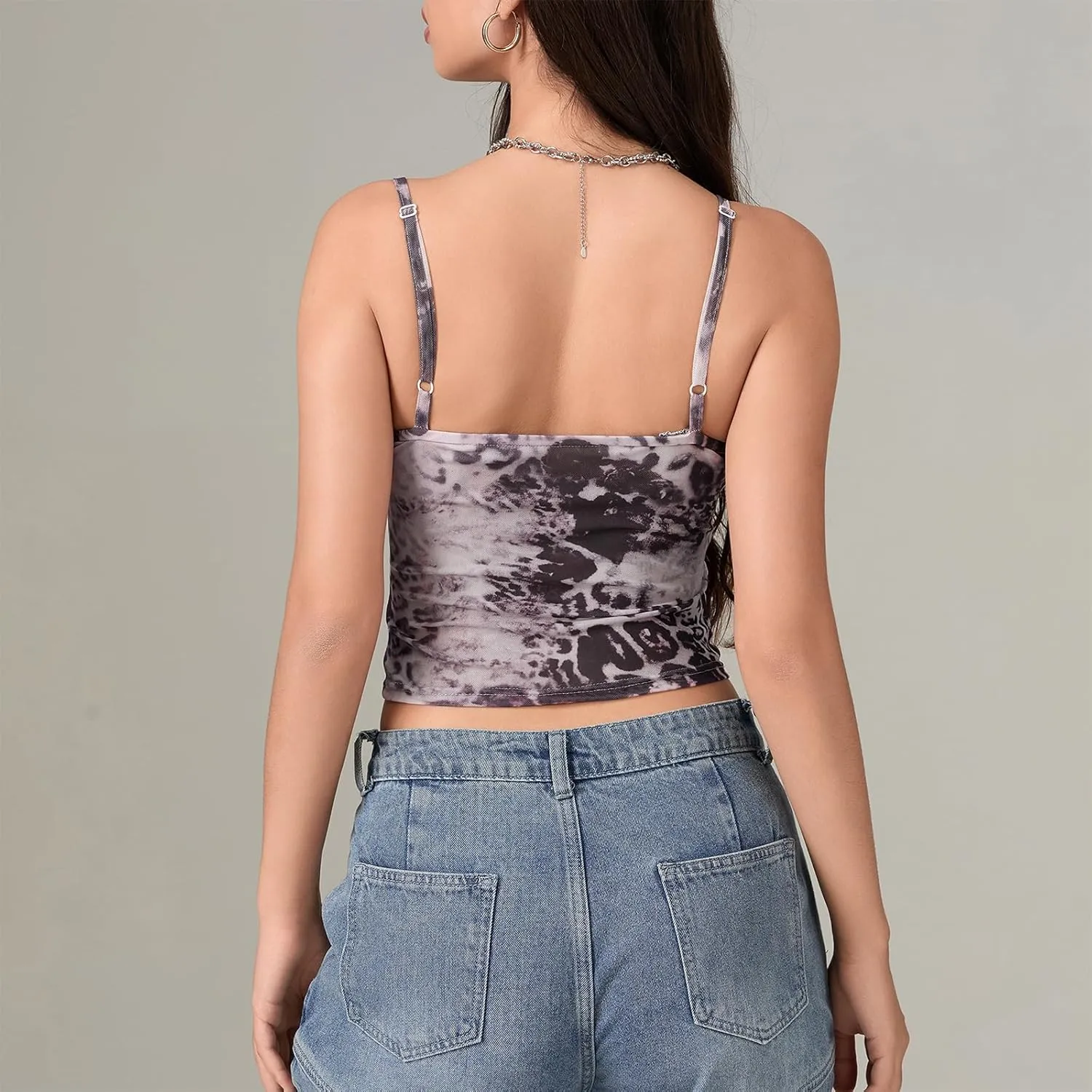 Women Cheetah Print Tank Top Sexy Y2k Leopard Camisole Crop Shirts Vintage Going Out Streetwear