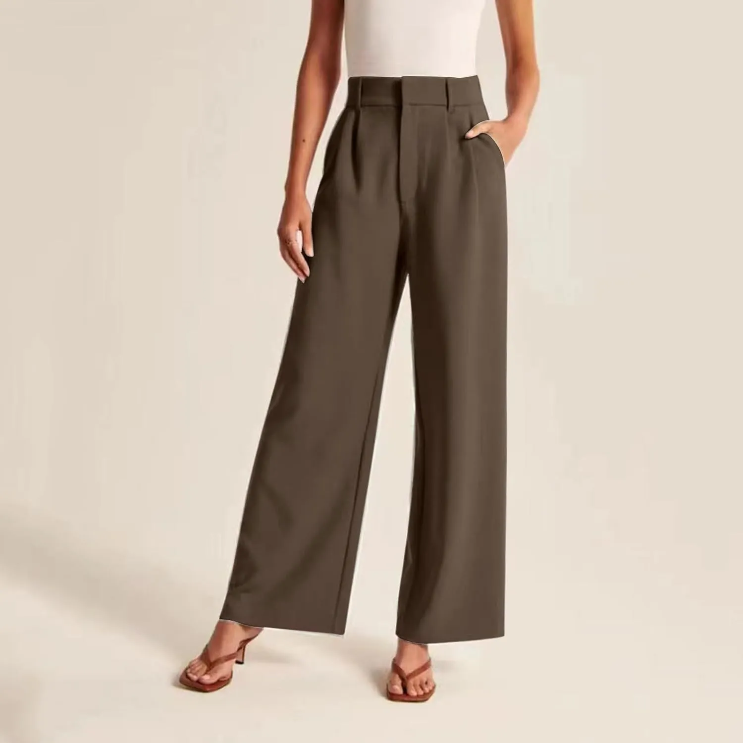 Women Cotton Linen Summer Drawstring Pants Elastic Waist Stretchy Slim Fit Pant Trousers Trendy