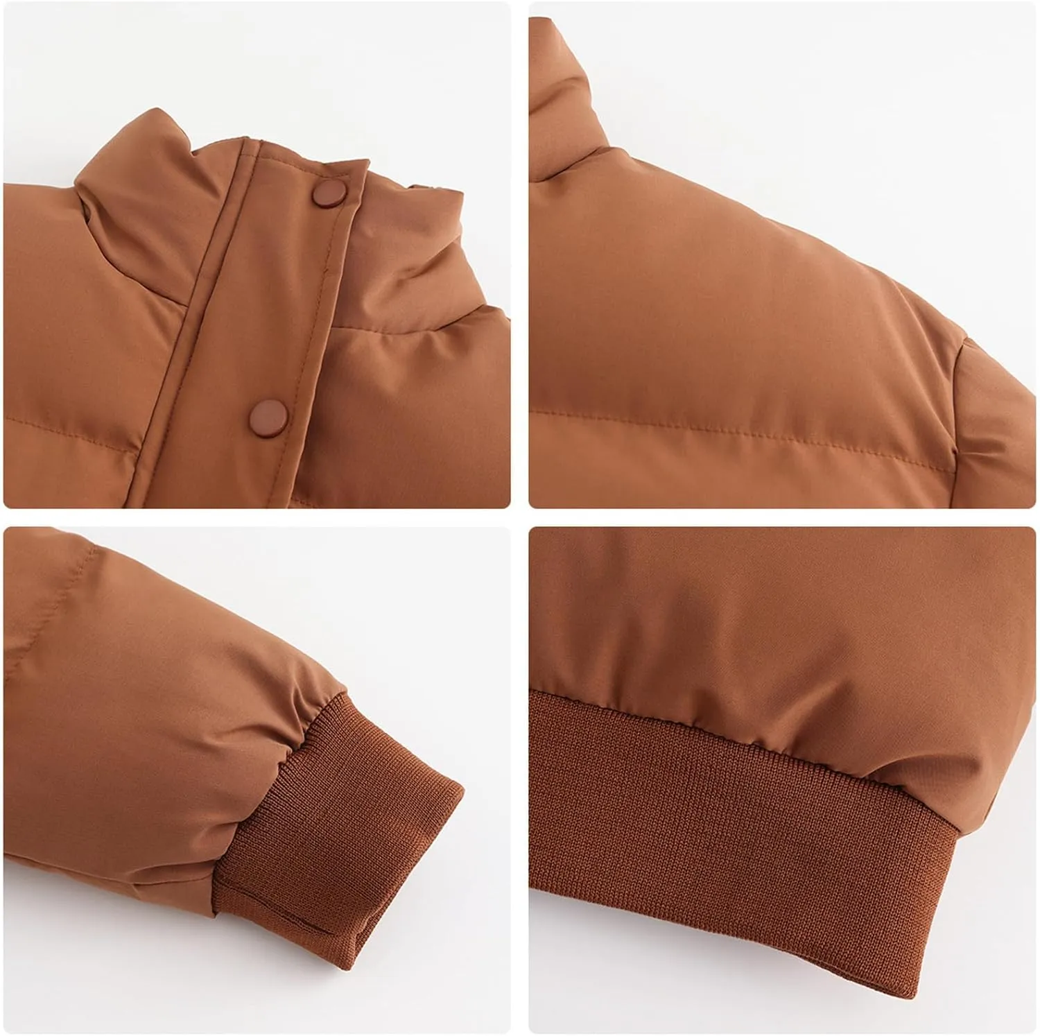 Women Cotton-Padded Jacket Short Cropped Jacket Loose-fit Down Serve Student Fashion Coat Women's Clothing