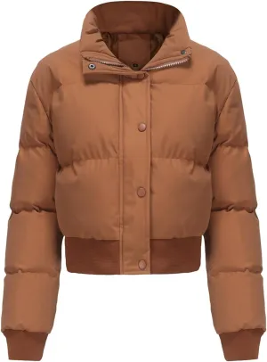 Women Cotton-Padded Jacket Short Cropped Jacket Loose-fit Down Serve Student Fashion Coat Women's Clothing