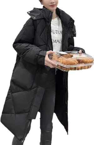 Women Overcoat Thick Down Cotton Padded Long Coat Female Winter Jacket Plus Size Casual Loose Hooded Puffer Parkas