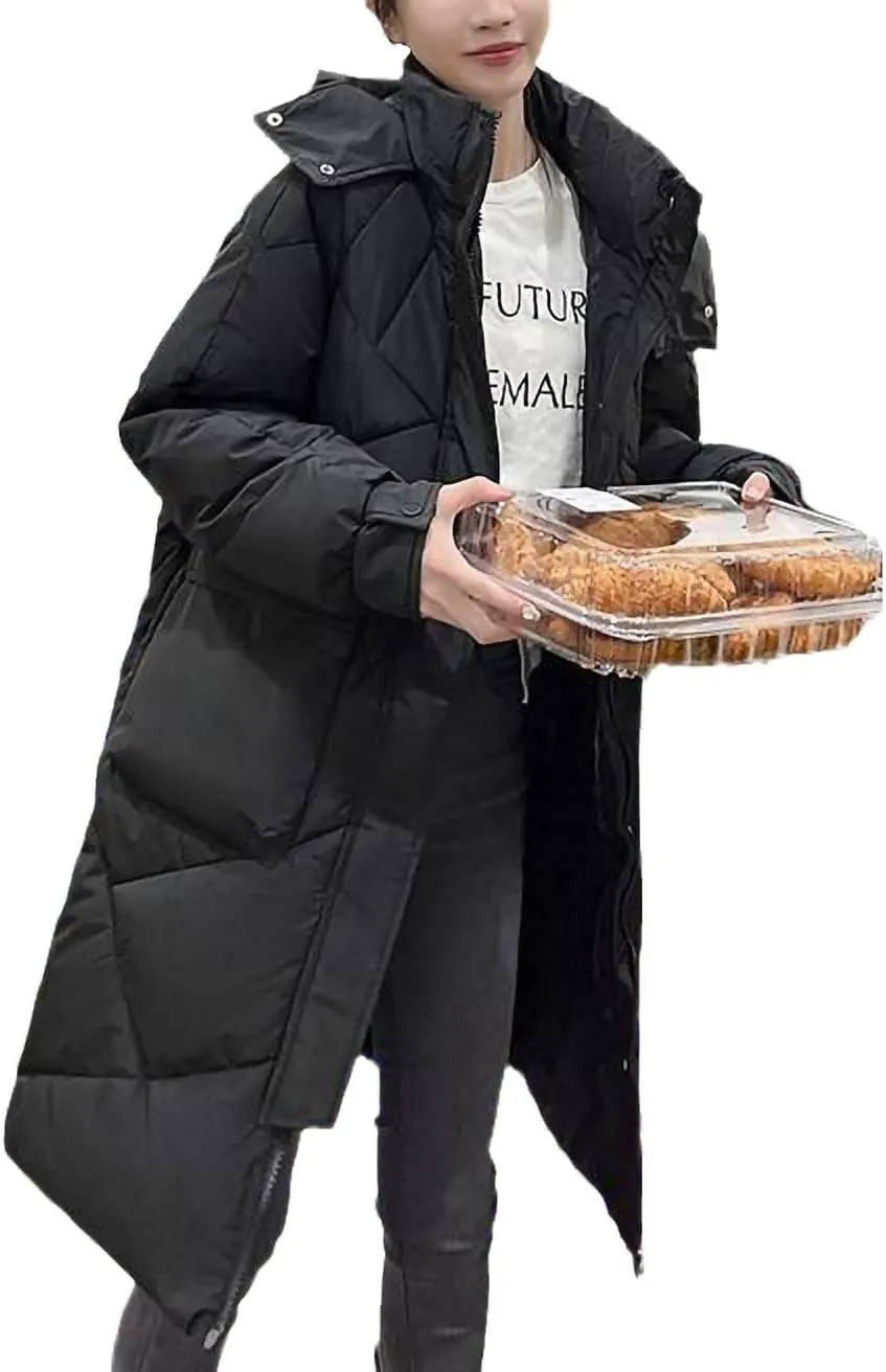 Women Overcoat Thick Down Cotton Padded Long Coat Female Winter Jacket Plus Size Casual Loose Hooded Puffer Parkas