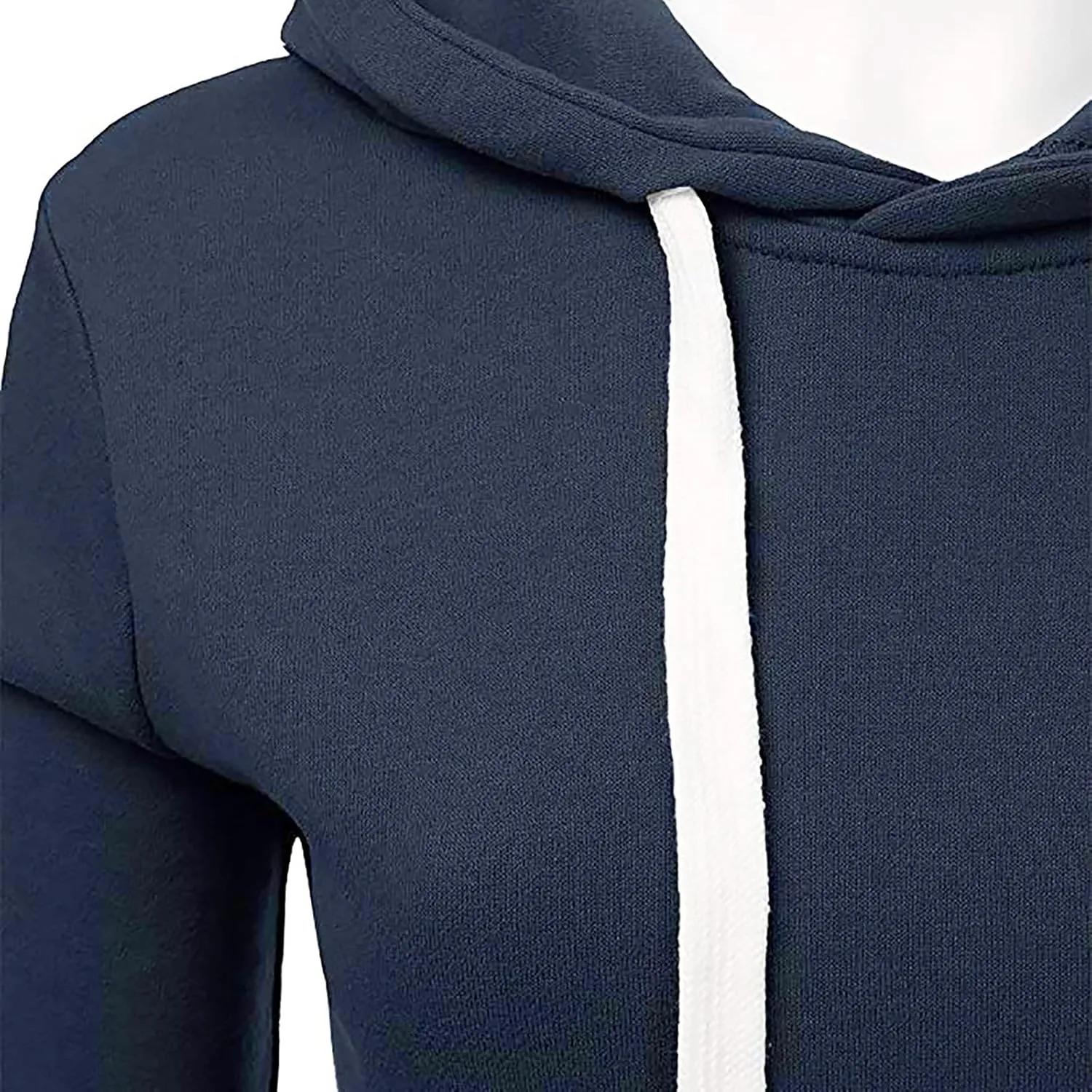Women Solid Hooded Sweatshirts Long Sleeve Pocket Sweatshirt Slim Fit Pullover Tops Preppy Teen Girl Clothes