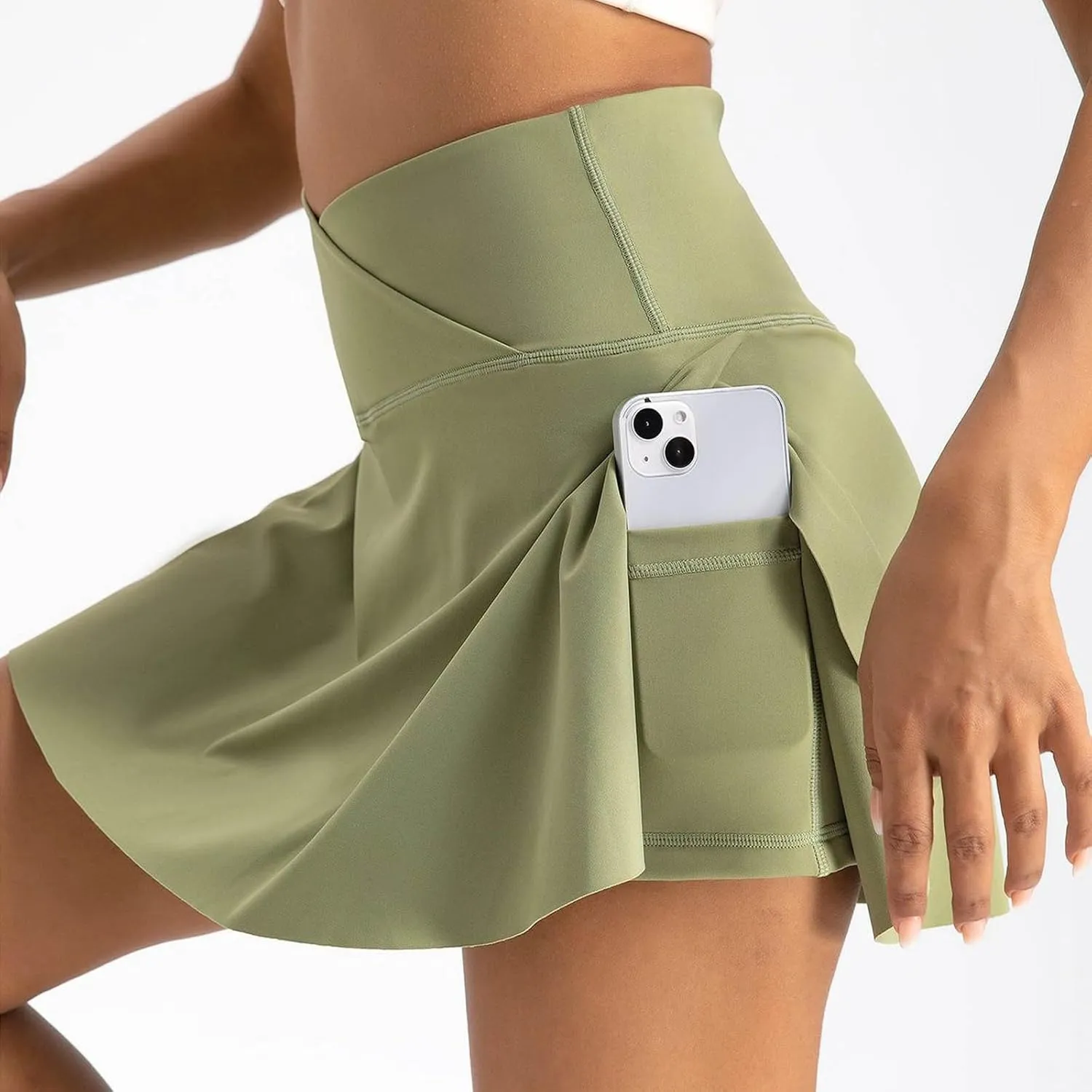 Women Tennis Skirts with Pockets Trendy High Waisted Golf Skirts Athletic Skorts Pleated Mini Skirt Workout Sport Pickleball