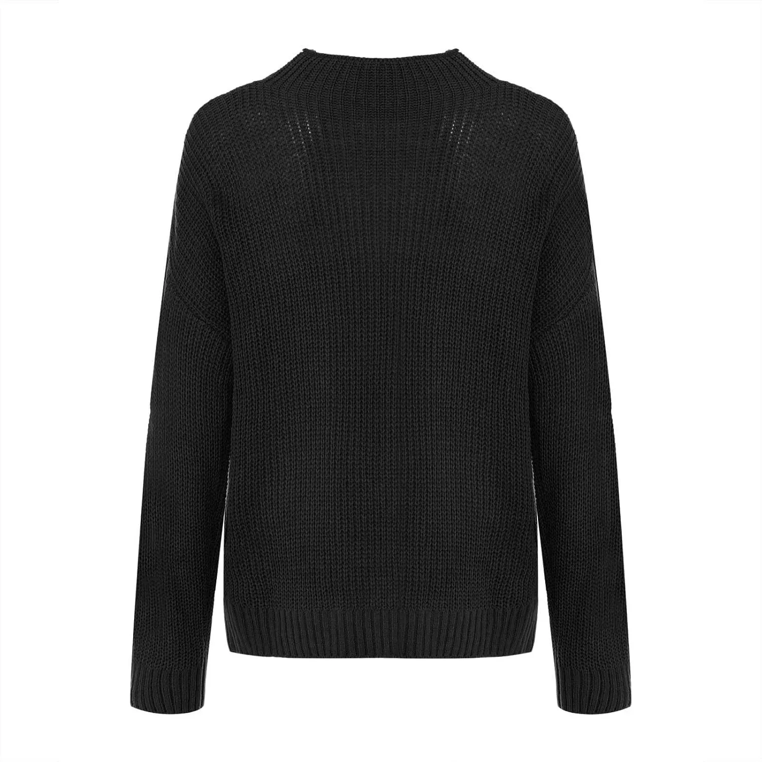Women Turtleneck Long Sleeve Fashion Sweaters Chunky Knit Fall Winter Oversized Loose Pullover Sweater Top Warm Cotton