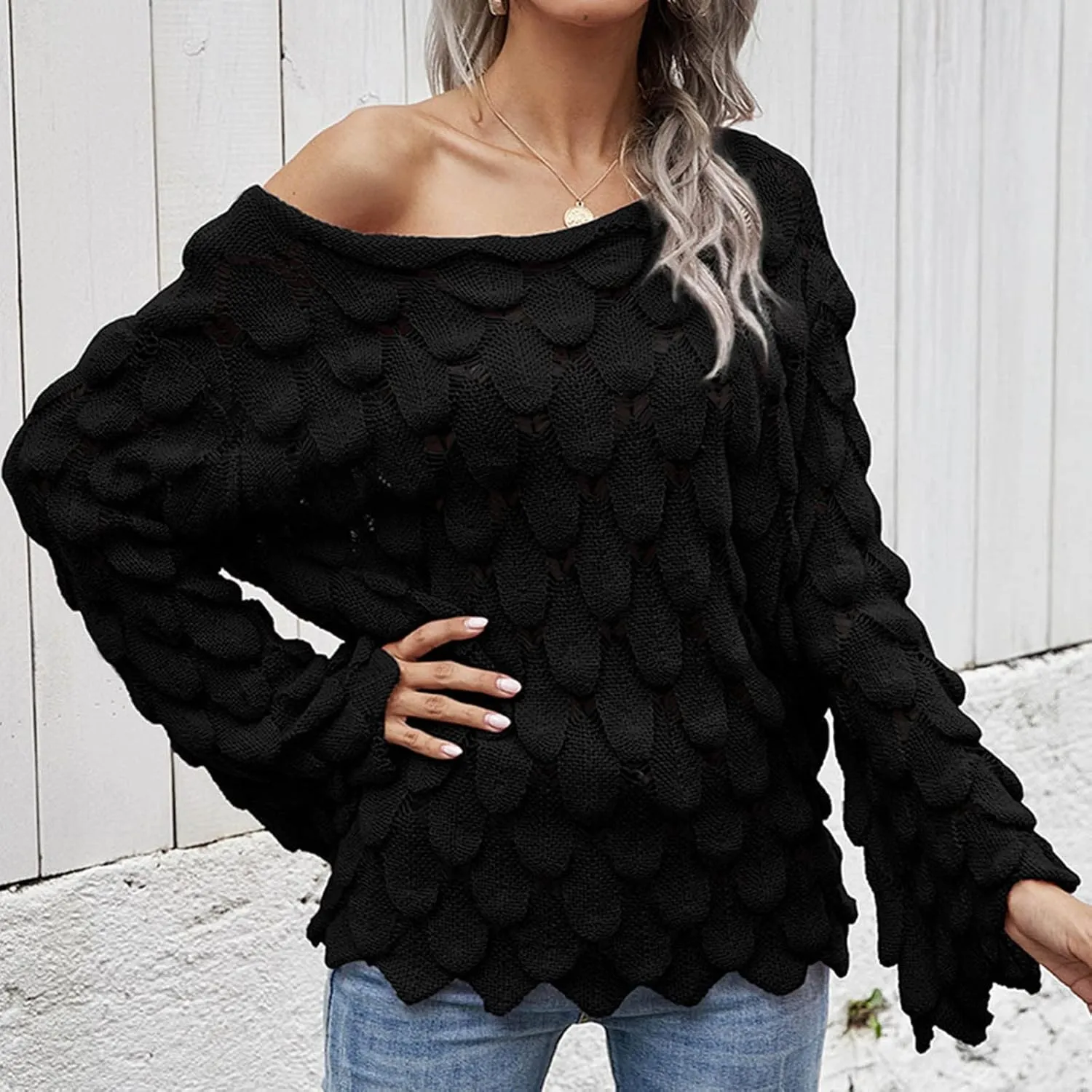 Women Turtleneck Long Sleeve Fashion Sweaters Chunky Knit Fall Winter Oversized Loose Pullover Sweater Top Warm Cotton