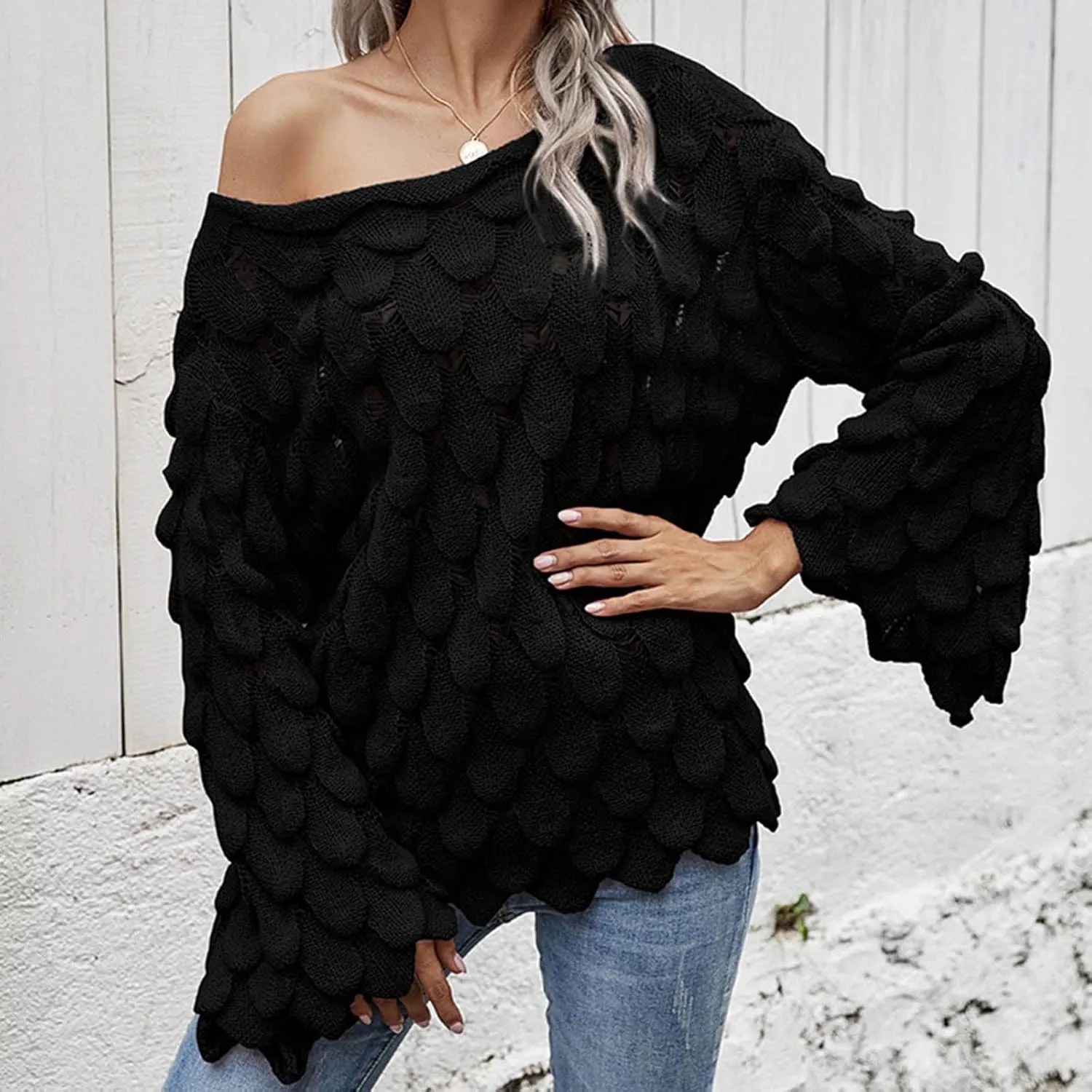 Women Turtleneck Long Sleeve Fashion Sweaters Chunky Knit Fall Winter Oversized Loose Pullover Sweater Top Warm Cotton