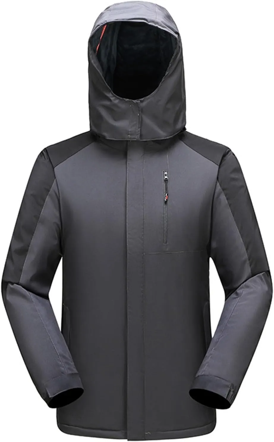 Women Waterproof Outdoor Hiking Raincoat Lightweight Detachable Hooded Jacket Snow Ski Windbreaker Coats with Pockets