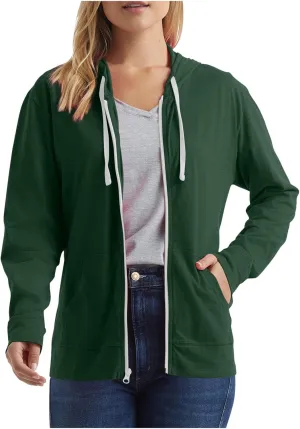 Women Zip Up Hoodies Long Sleeve Hooded Pullover Drawstraing Loose Trendy Sweatshirts with Pocket