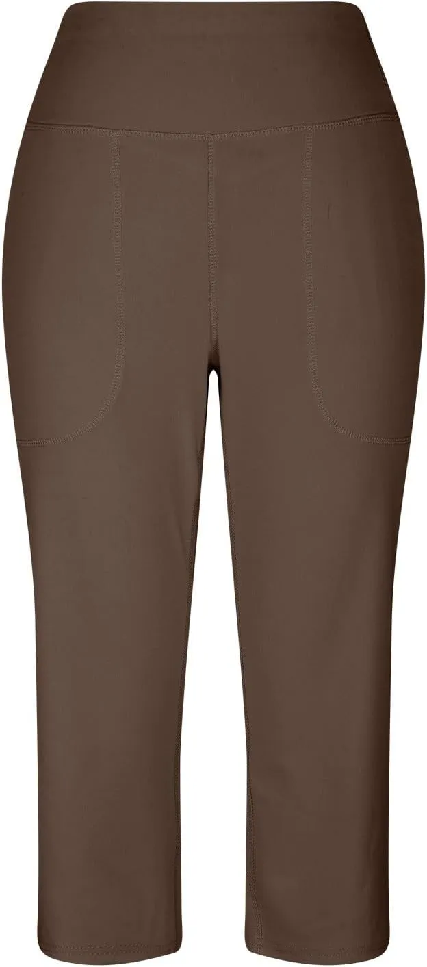 Women's Capri Pants Yoga for Women Casual Stretch High Waisted Yoga Leggings Comfy Wide Leg Womens Wide Leg Yoga