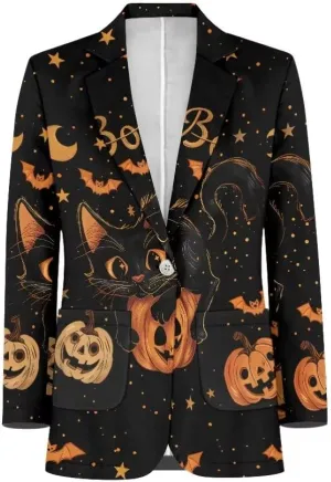 Womens Casual Blazes Open Front Long Sleeve One Button Regular Fit Jackets Suit Coat