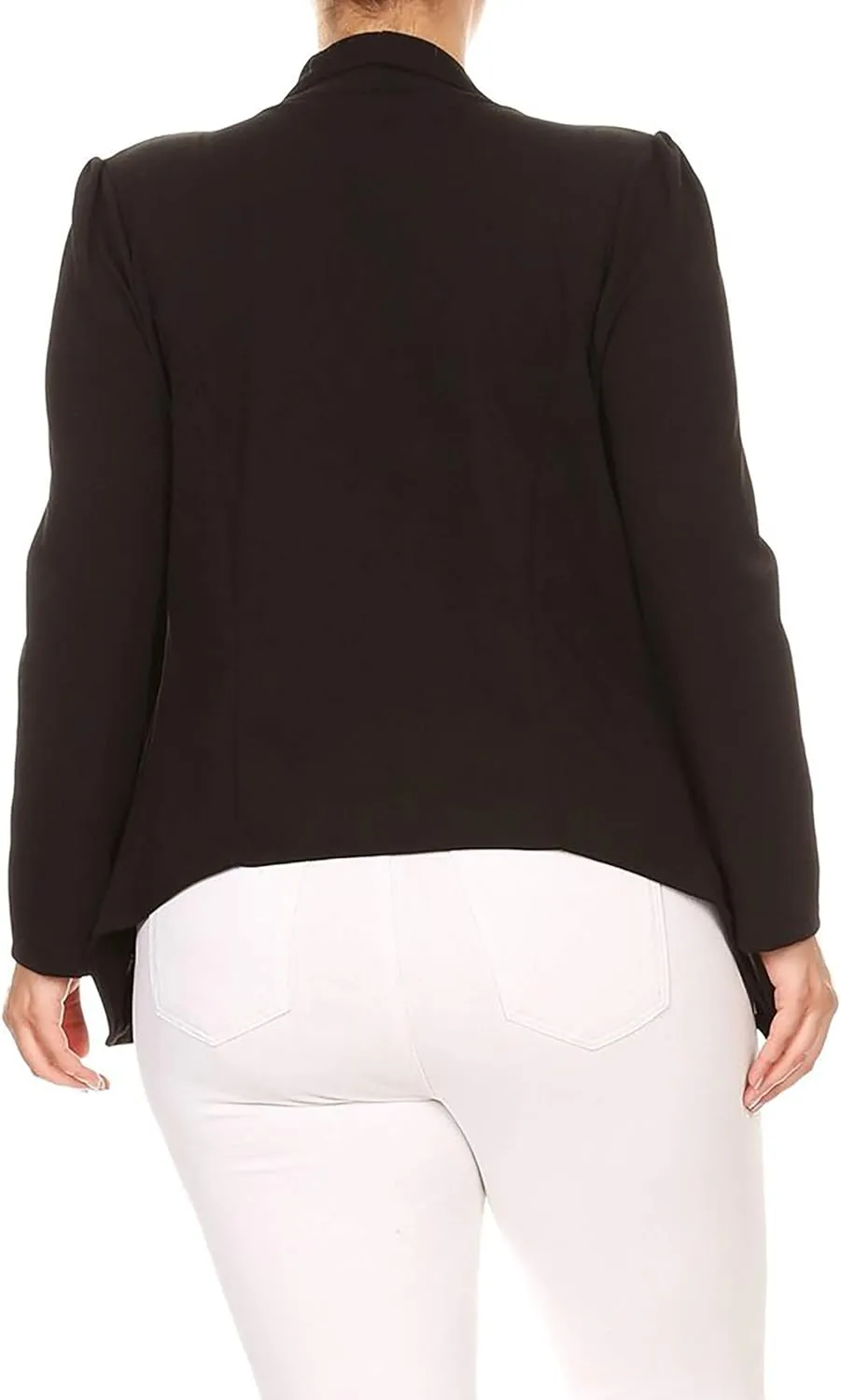 Women's Casual Plus Size Blazer Long Sleeve Open Front Solid and Print