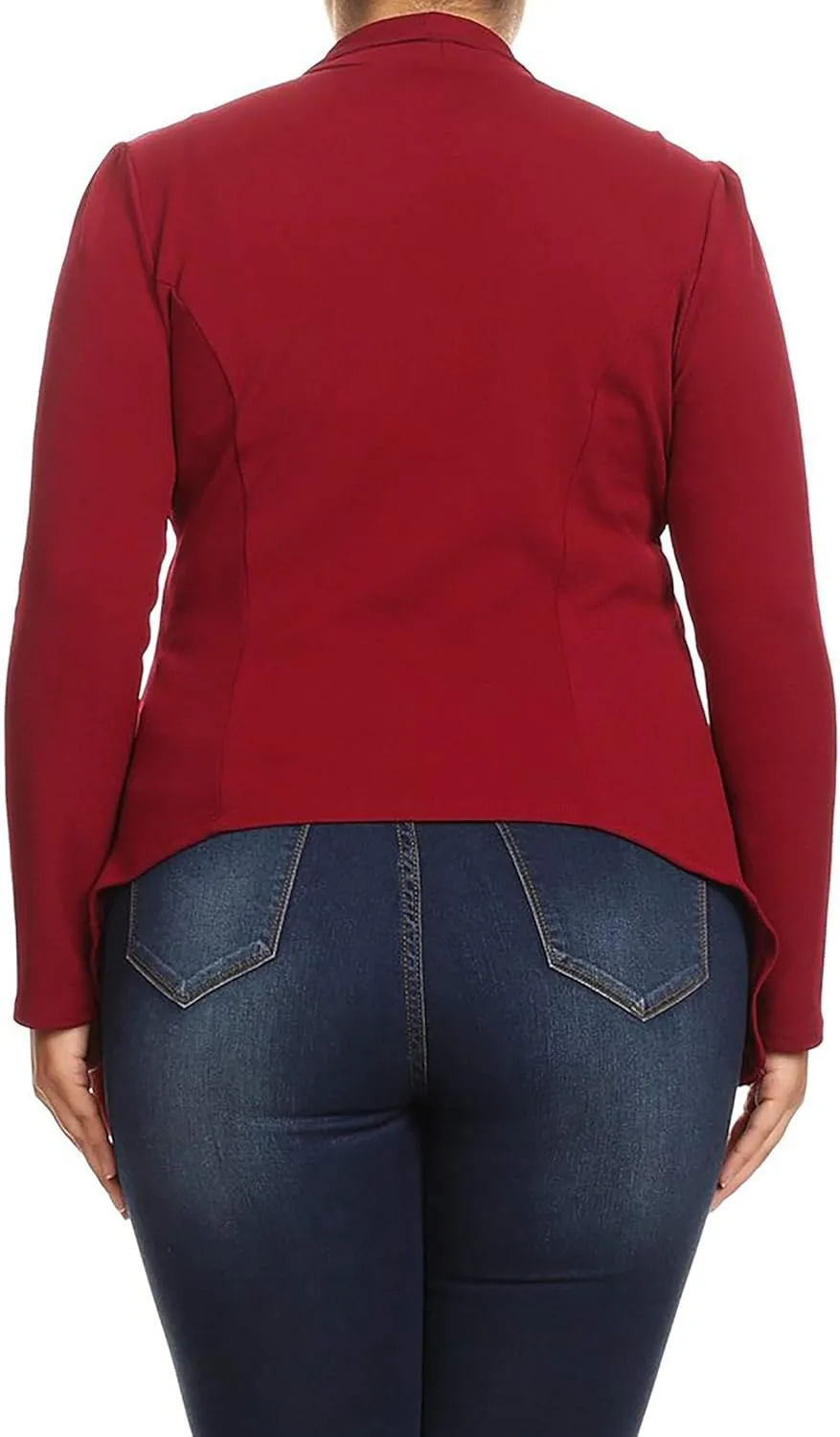 Women's Casual Plus Size Blazer Long Sleeve Open Front Solid and Print