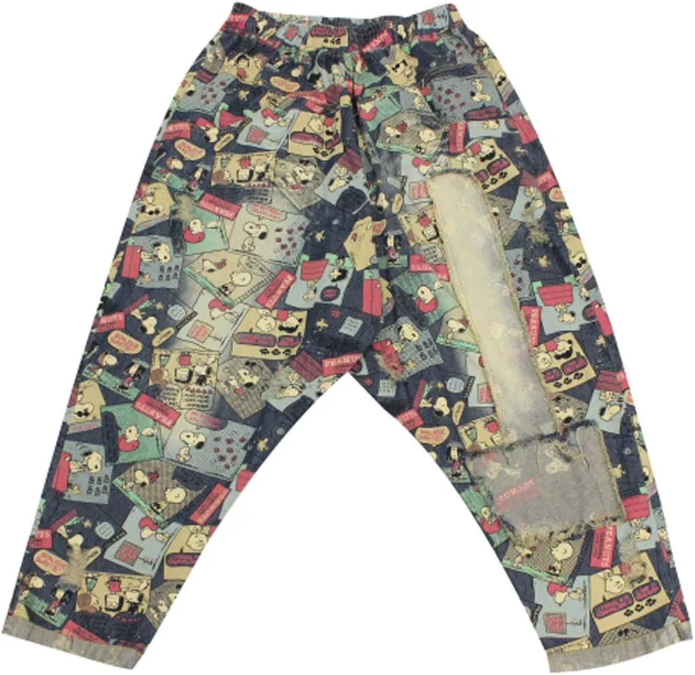 Women's Elastic Waist Denim Cotton Jeans Harem Pants