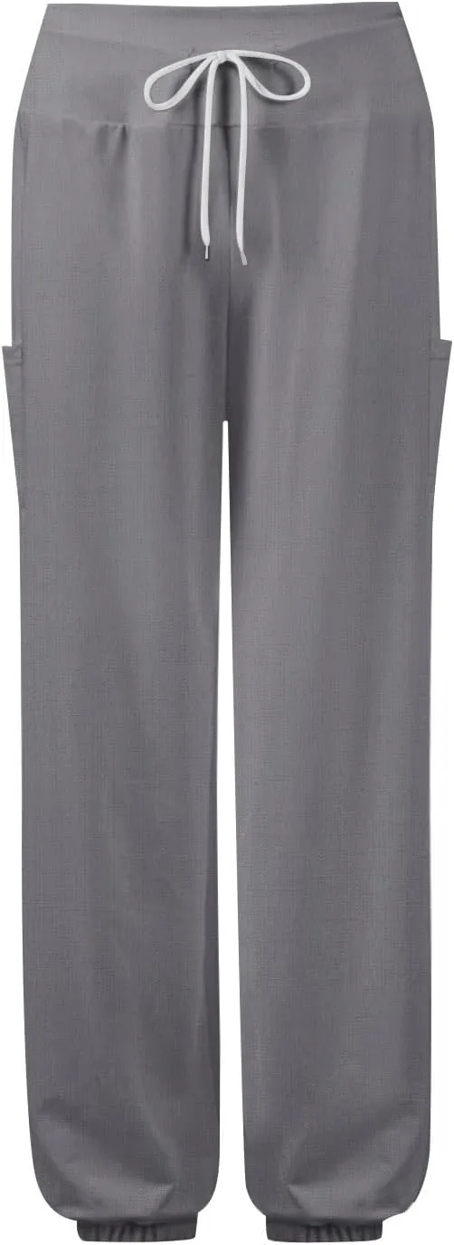 Women's Harem Pants, Hippie Palazzo Pants Boho Joggers High Waist Drawstring Trousers Flowy Clothes Pant with Pockets A1