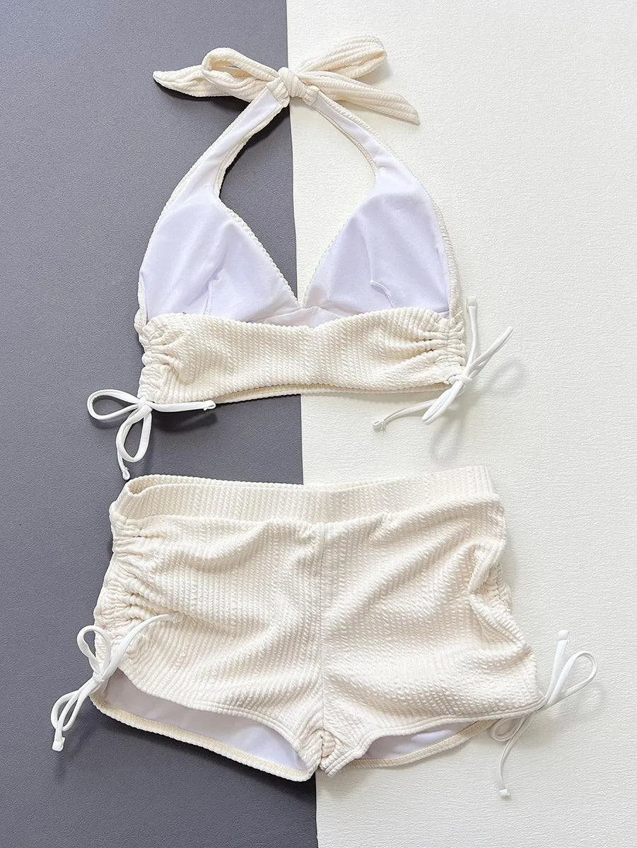 Women's High Waisted Bikini Set - Elegant Two-Piece Beachwear