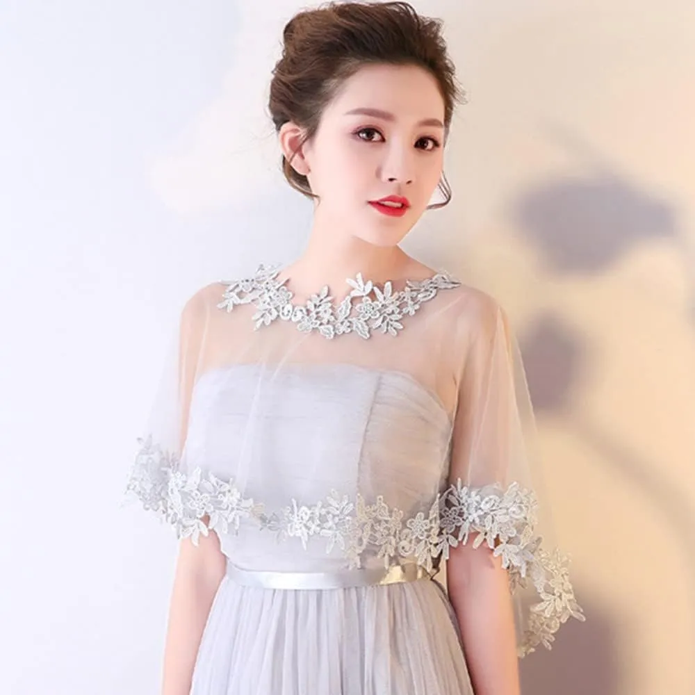 Women's Lace Wedding Bridal Bolero Jackets Shawl Formal Party Prom Evening Cape for Bride Bridesmaid Wrap Shrugs