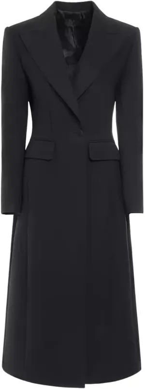 Womens Long Blazers, Slim Lady Skirt Style Women's One Button Mid-Length Coat, Business Jackets Streetwear