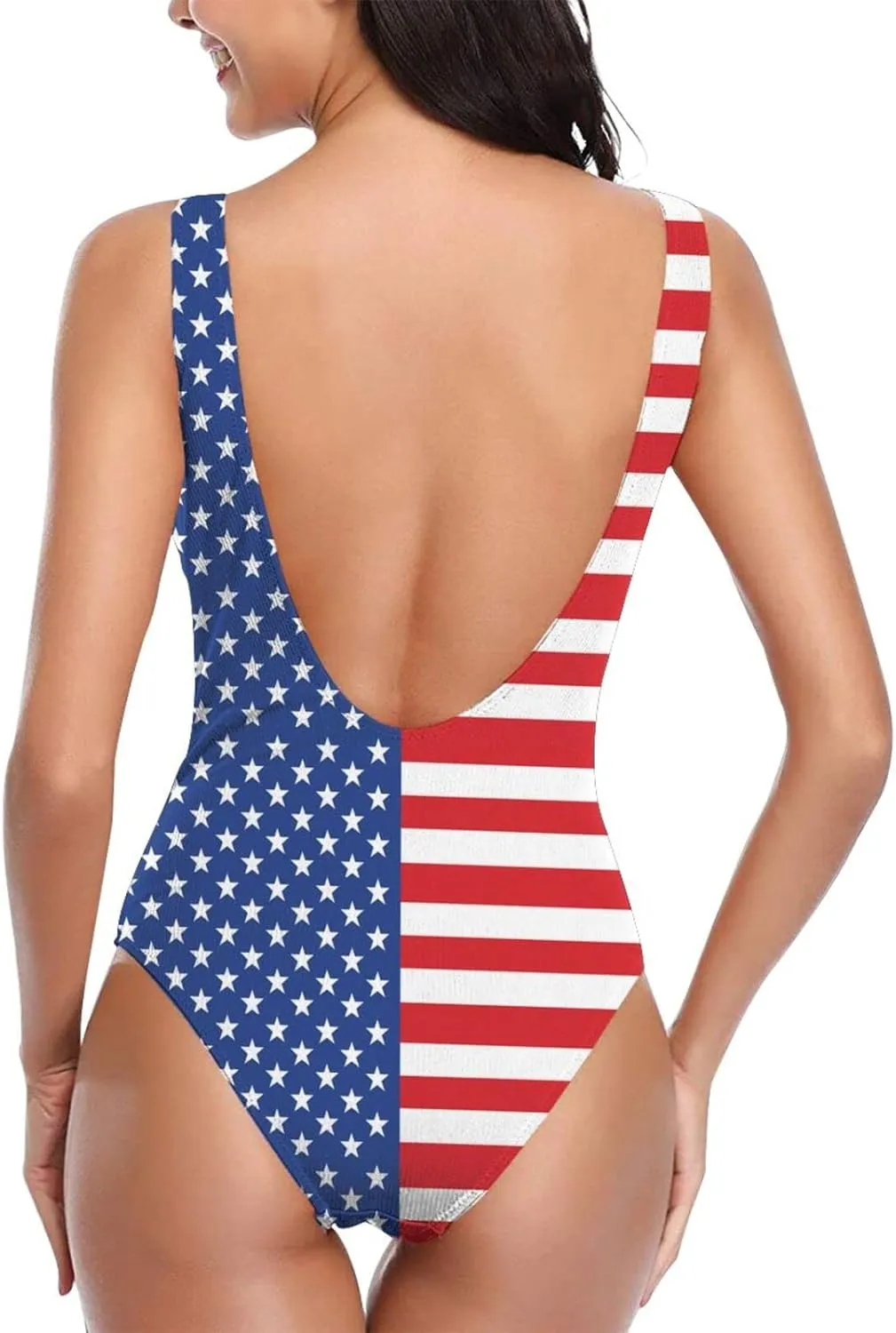 Women's One Piece Swimsuit Retro Athletic Training Swimwear Beachwear
