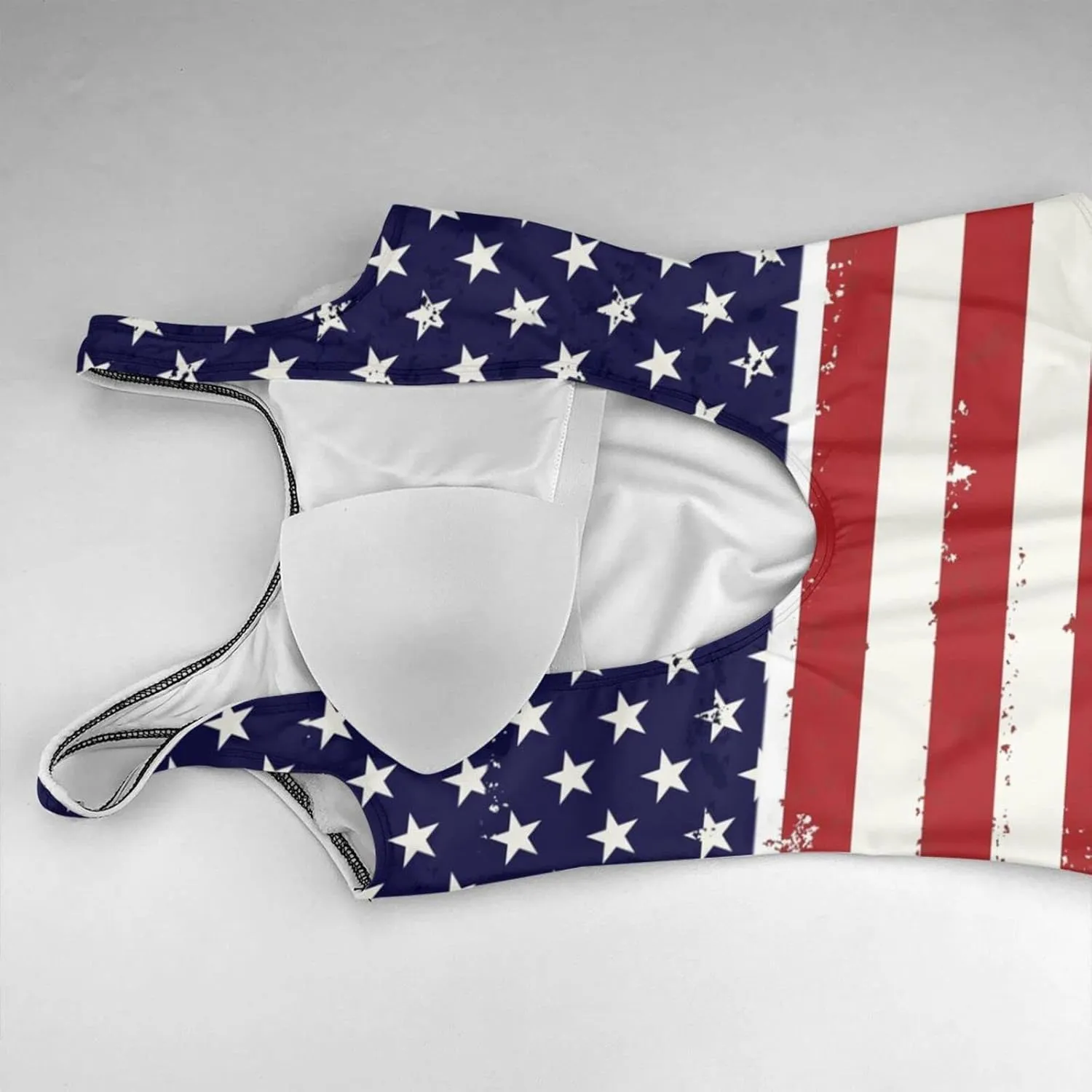 Women's One Piece Swimsuit Retro Athletic Training Swimwear Beachwear