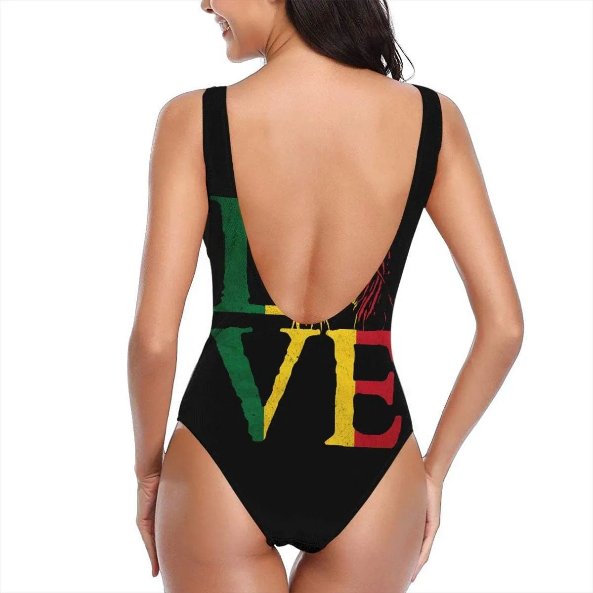 Women's One Piece Swimsuit Retro Athletic Training Swimwear Beachwear