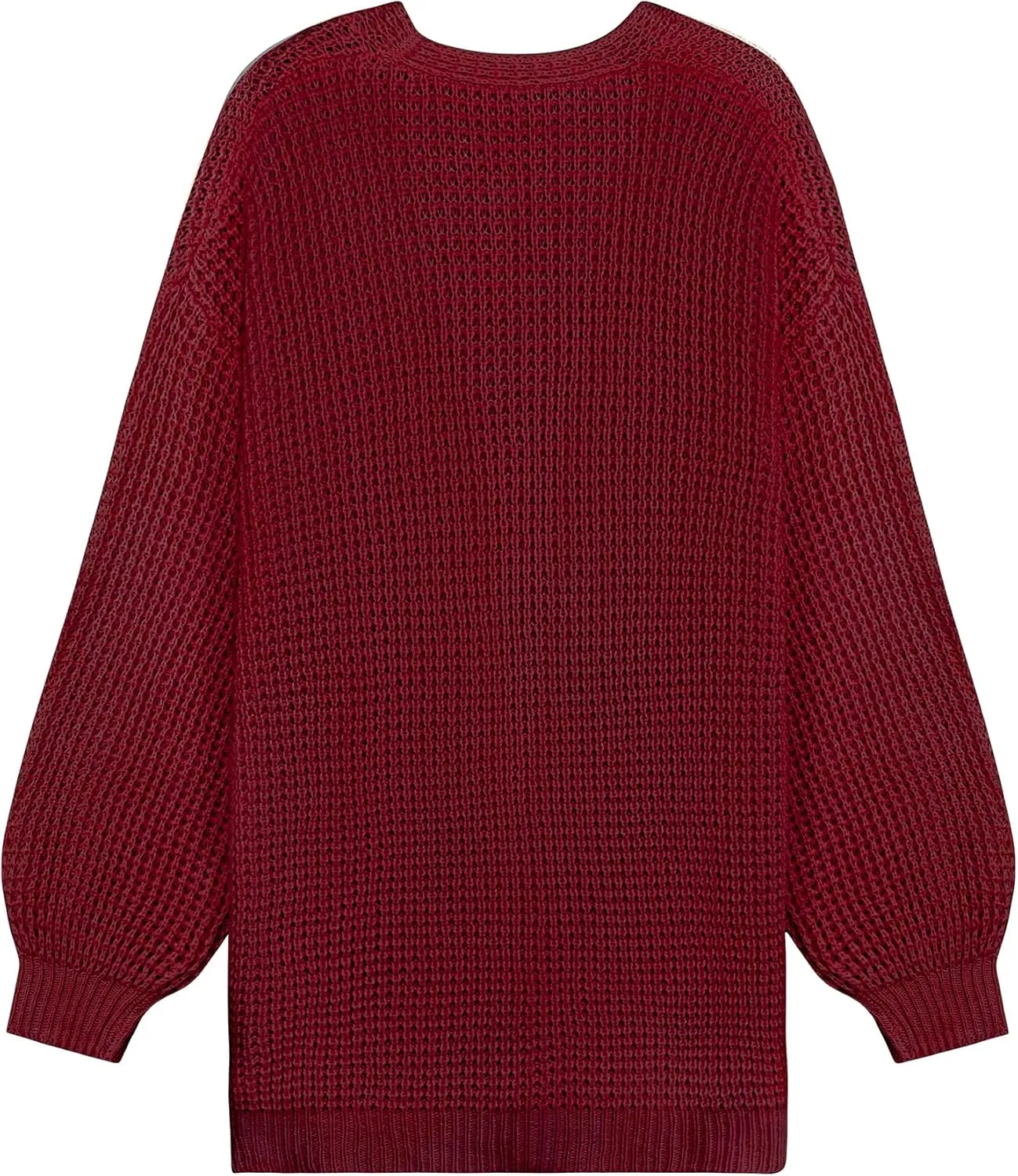 Womens Oversized Lightweight Waffle Knit Long Cardigan Spring 2025 Trendy Casual Outfits Open Front Duster Sweater