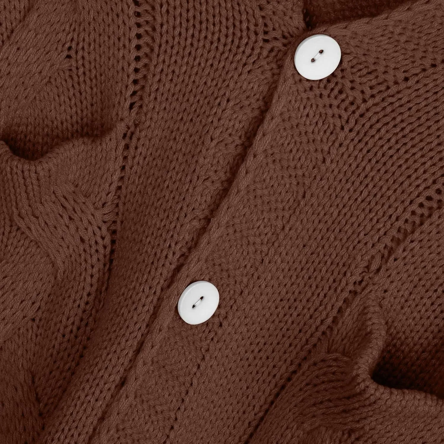Women's Oversized Open Front Long Sleeve Cardigan Chunky Knit Sweaters Winter Open Front with Pockets Knit Sweater Tops