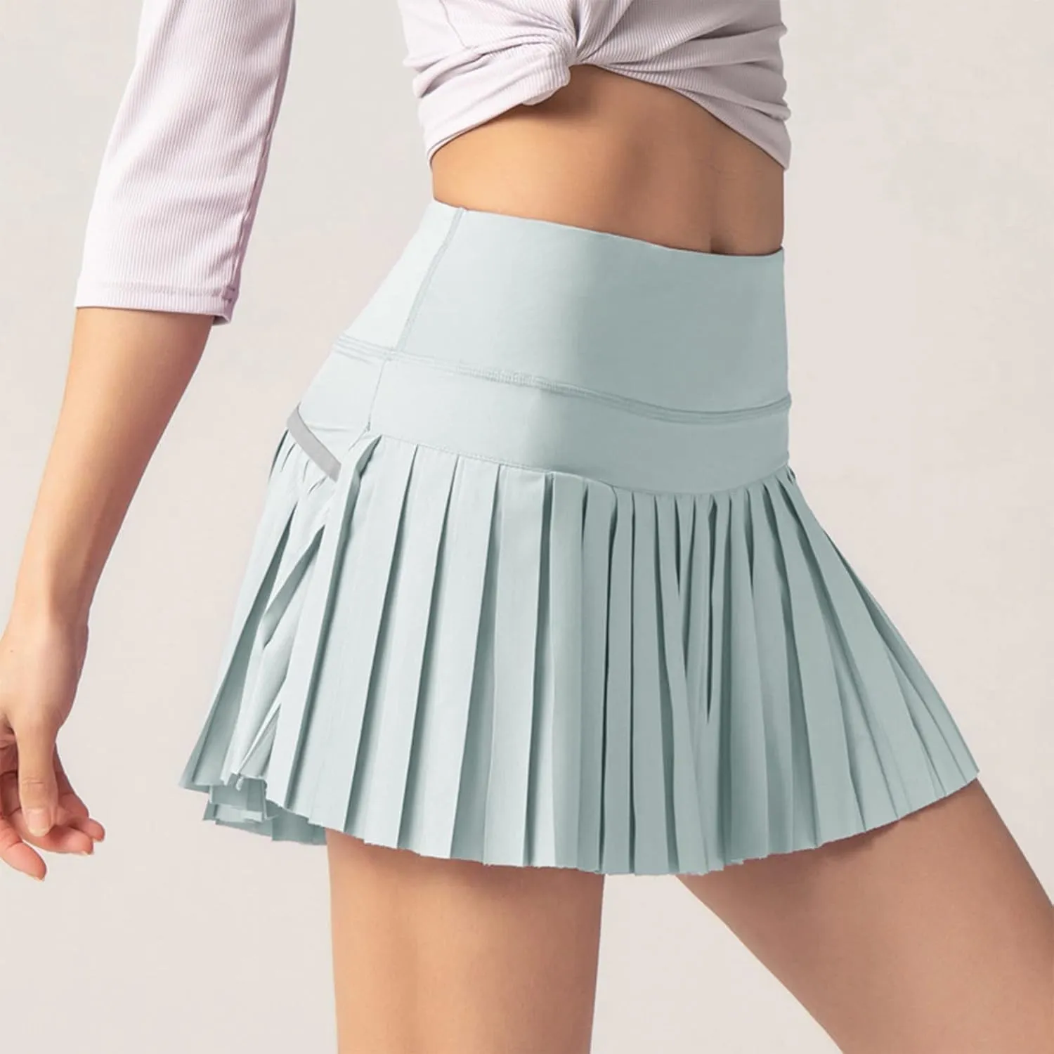 Womens Pleated Tennis Skirts with Shorts Preppy High Waisted Mini Skirt Golf Skort Athletic Skirts Active Workout Pickball