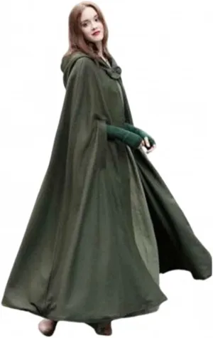 Women's Renaissance Windproof Wool Cloak Coat - Spring/Fall - Black - S, M, L