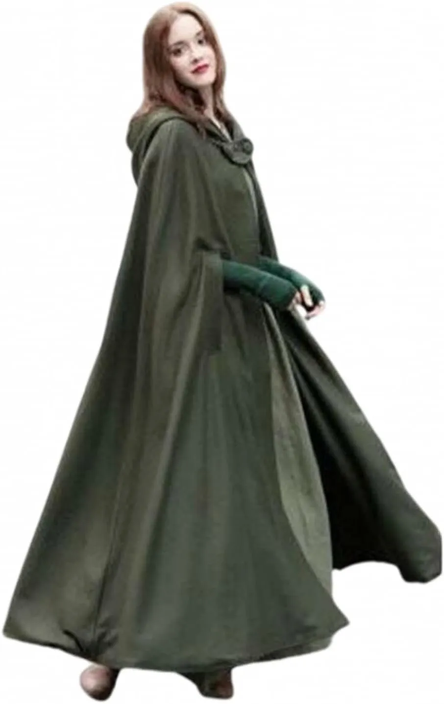 Women's Renaissance Windproof Wool Cloak Coat - Spring/Fall - Black - S, M, L