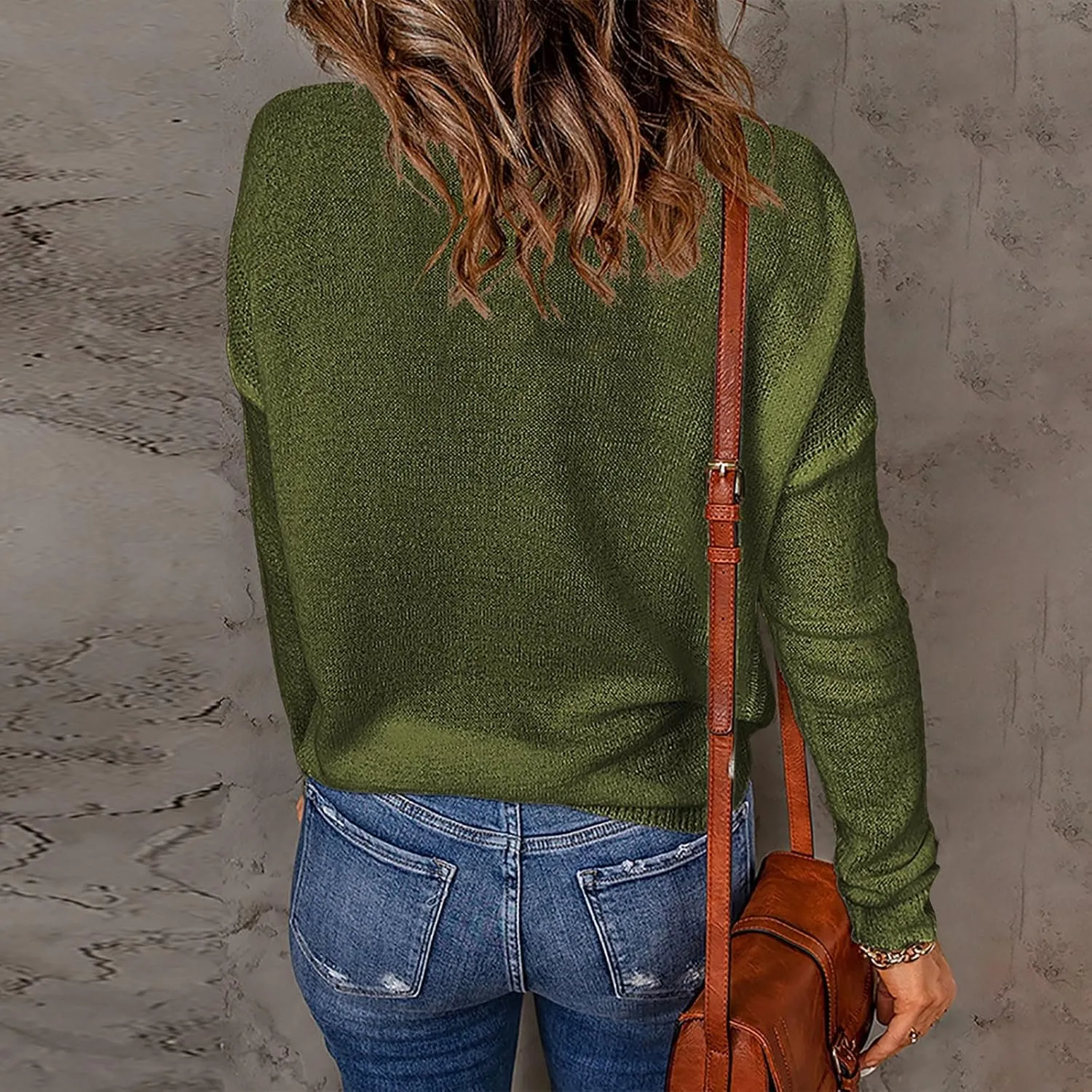 Women's Ribbed Knit Mock Turtleneck Sweater Pullover Tops V Neck Vacation 2024 Fall Striped Color Block Blouse