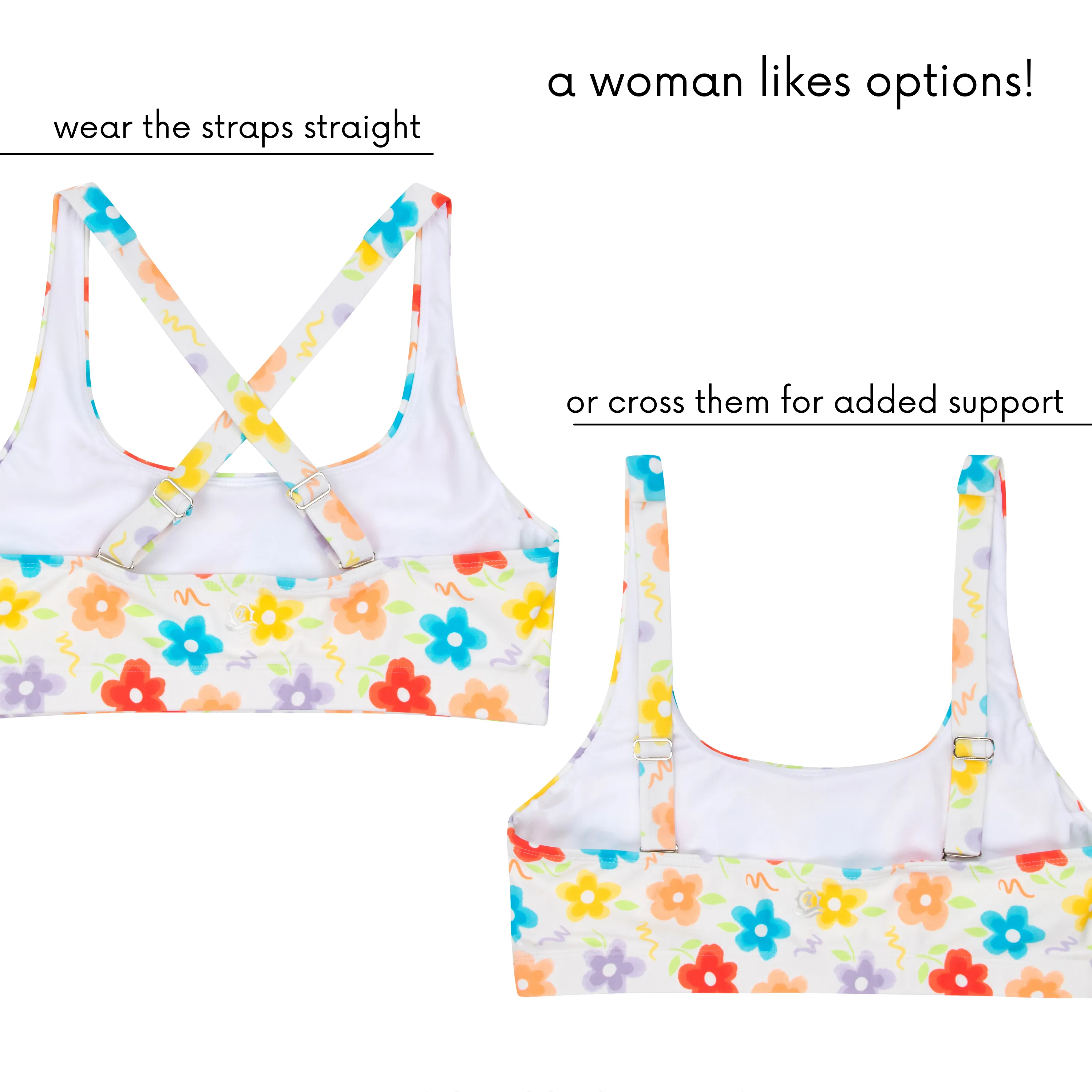 Women's Scoop Neck Bikini Top | "Blossom"